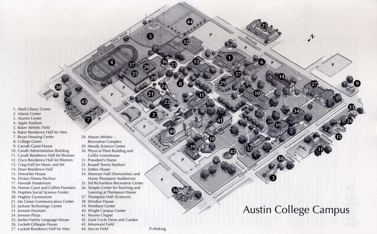Austin Campus коллежа karti