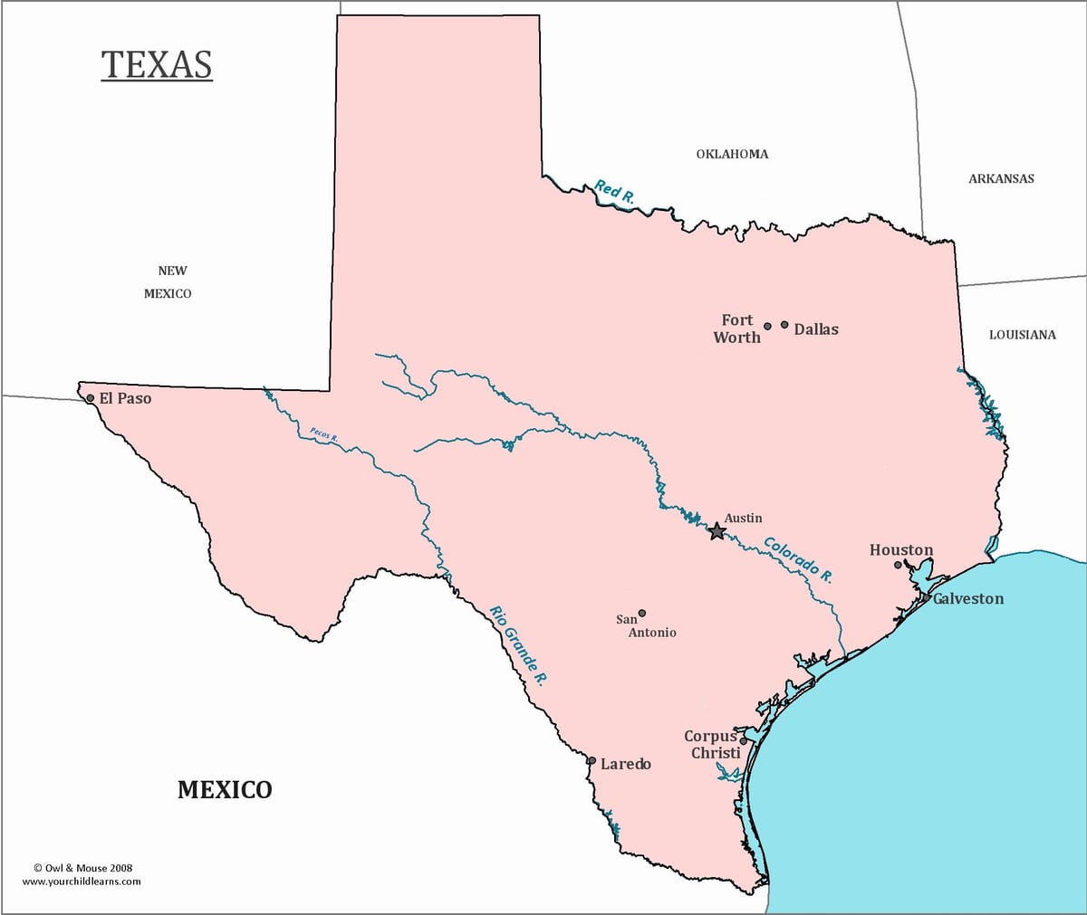 Austin Texas na karti