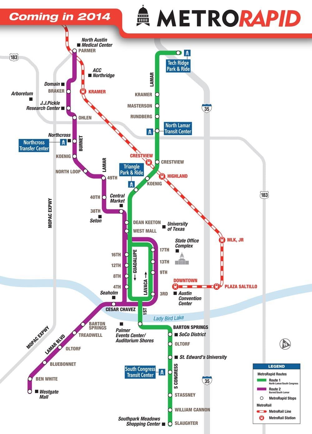 metro Željeznički Austin karti