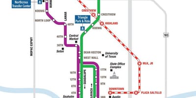 Metro Željeznički Austin karti